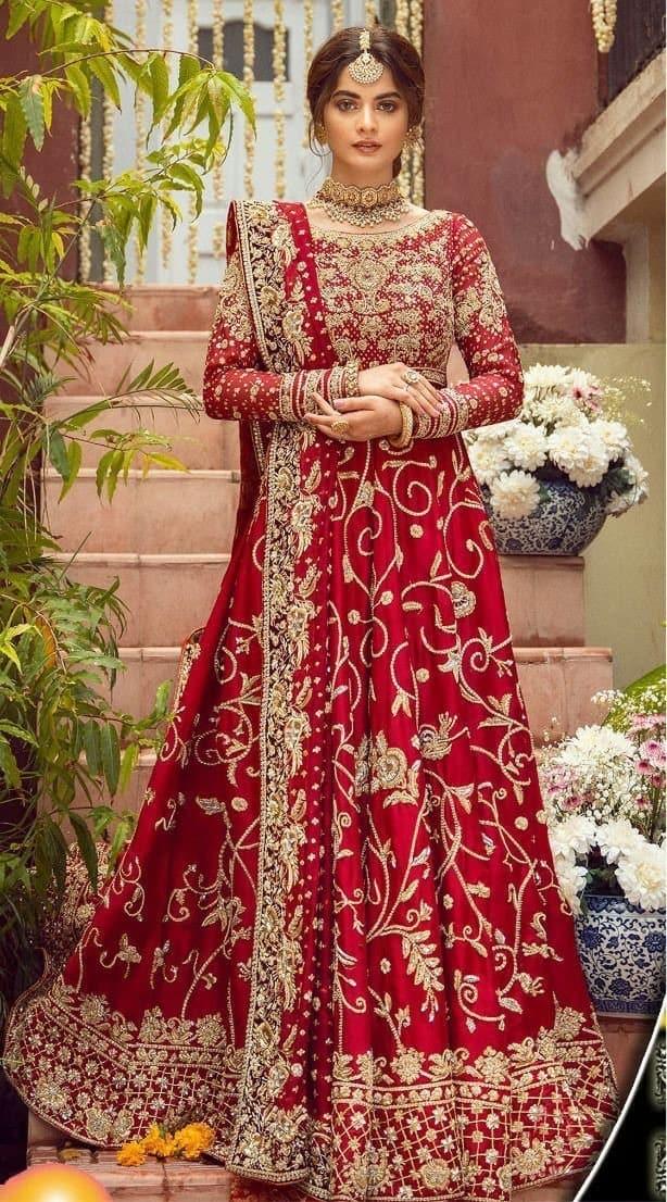 Anus Abrar Chiffon Bridal Suit - Yumnaz