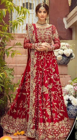 Anus Abrar Chiffon Bridal Suit - Yumnaz