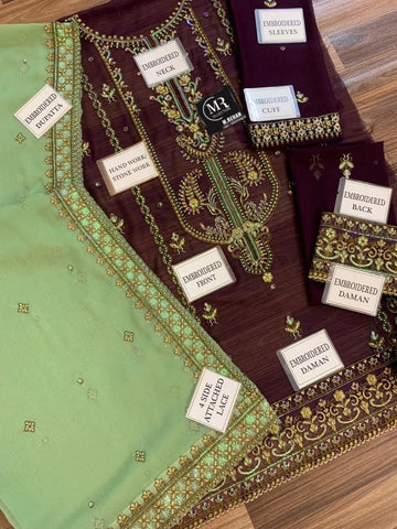 Asim Jofa Chiffon Suit - Yumnaz