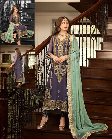 Asim Jofa Chiffon Suit - Yumnaz
