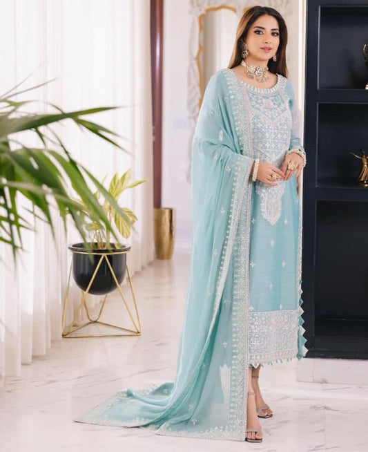 Asim Jofa Chiffon Suit - Yumnaz