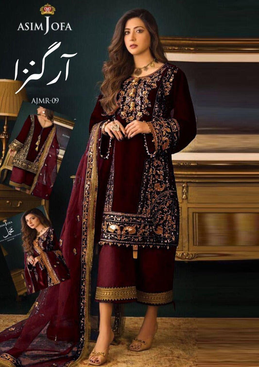 Asim Jofa Organza Suit - Yumnaz