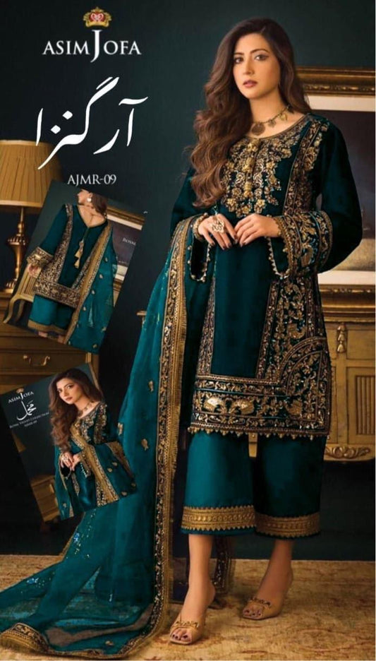 Asim Jofa Organza Suit - Yumnaz