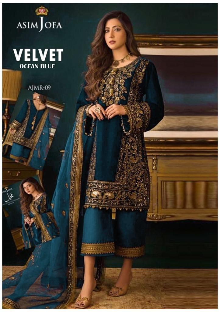 Asim Jofa Velvet Suit-Replica Suits-Replica Zone