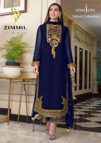 Asim Jofa Velvet Suit - Yumnaz