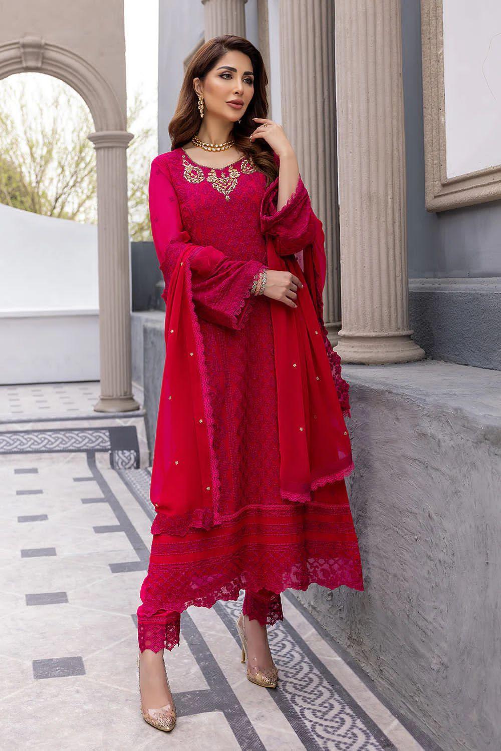 Azure Chiffon Suit-Replica Suits-Replica Zone