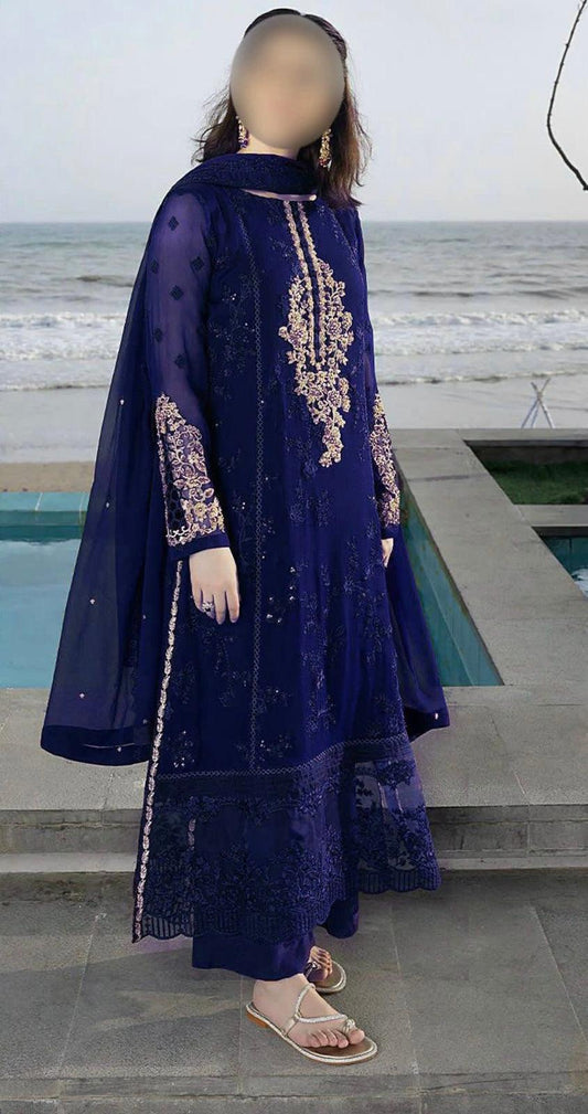 Azure Chiffon Suit-Replica Suits-Replica Zone