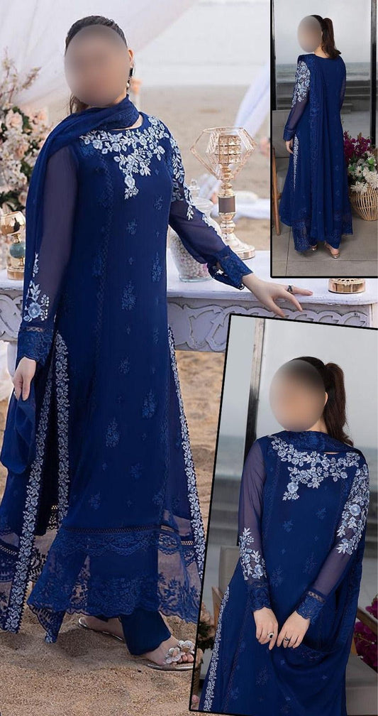 Azure Chiffon Suit-Replica Suits-Replica Zone