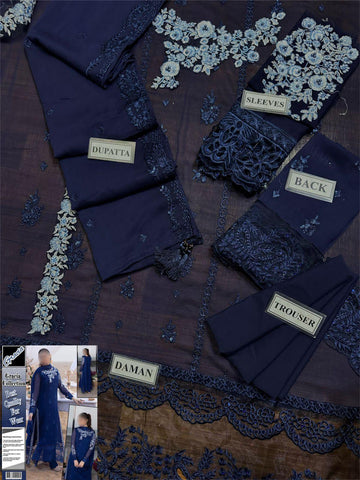 Azure Chiffon Suit - Yumnaz