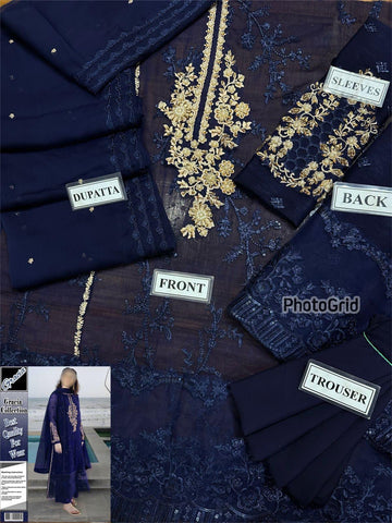 Azure Chiffon Suit - Yumnaz