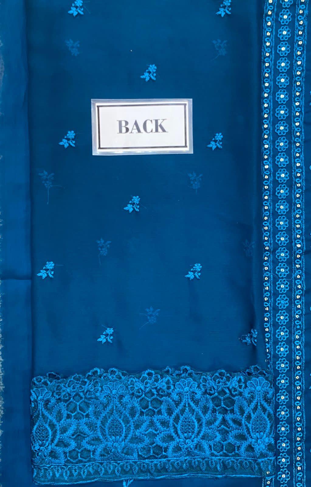 Azure Chiffon Suit - Yumnaz