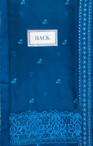 Azure Chiffon Suit - Yumnaz