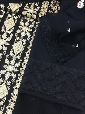 Azure Chiffon Suit - Yumnaz