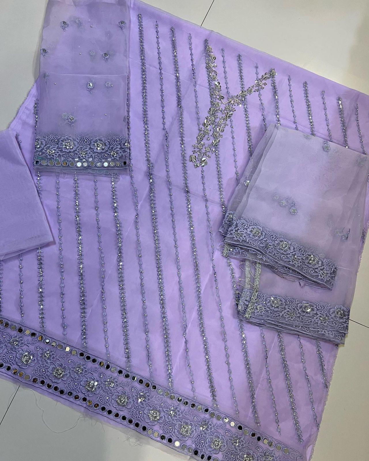 Azure Chiffon Suit - Yumnaz