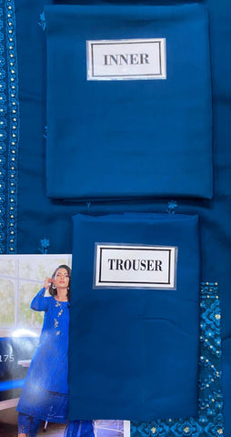 Azure Chiffon Suit - Yumnaz