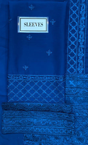 Azure Chiffon Suit - Yumnaz