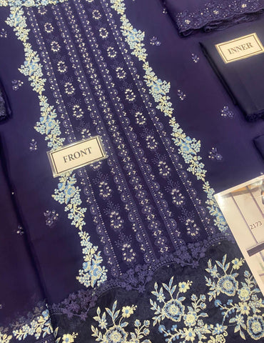 Azure Chiffon Suit - Yumnaz