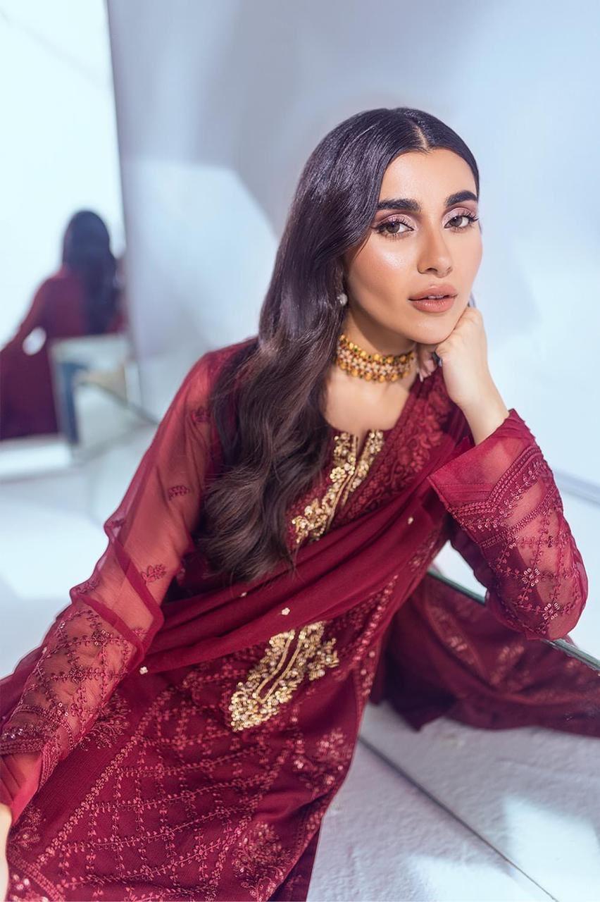 Azure Chiffon Suit - Yumnaz