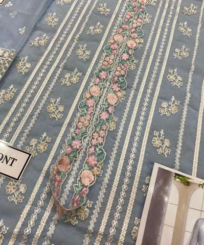 Azure Chiffon Suit - Yumnaz
