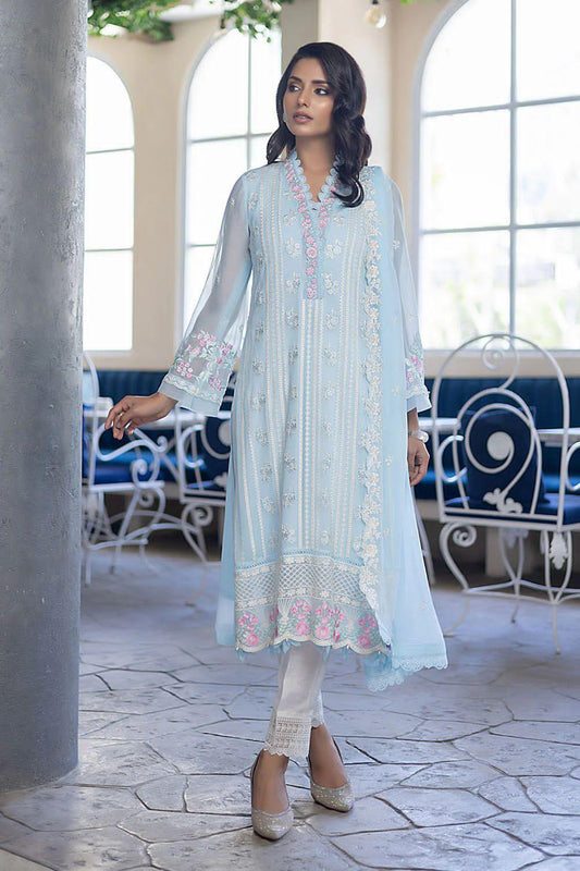 Azure Chiffon Suit - Yumnaz