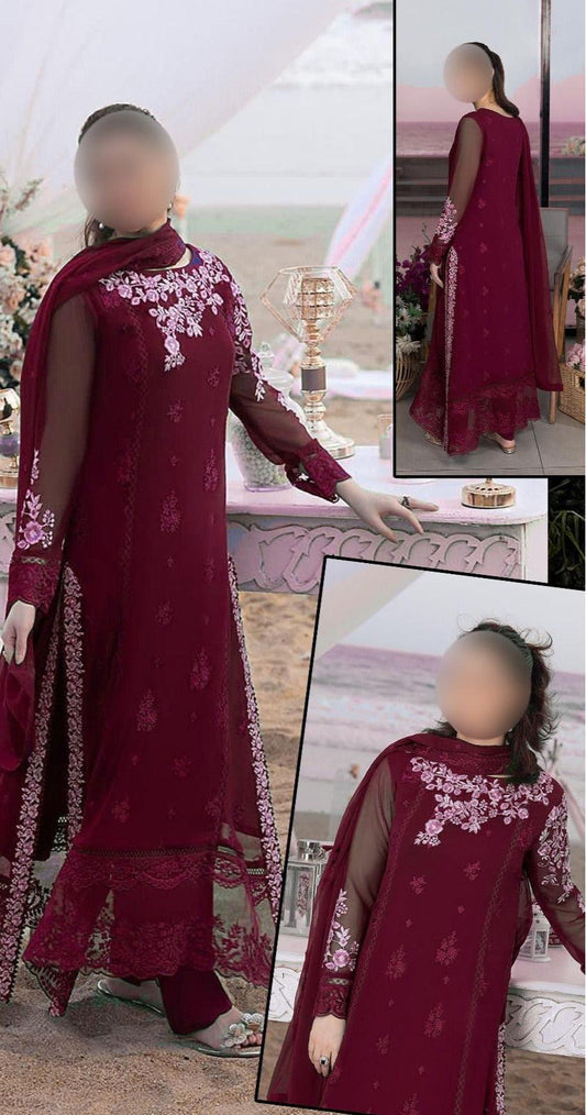 Azure Chiffon Suit-Replica Suits-Replica Zone