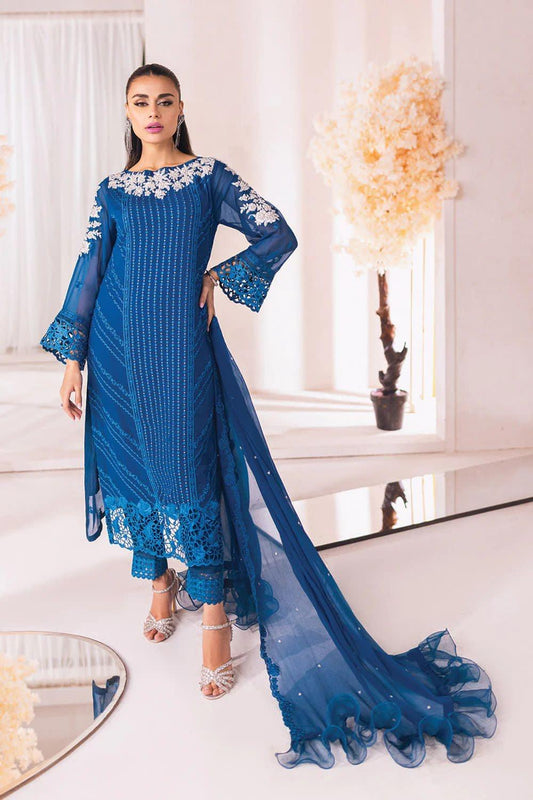 Azure Chiffon Suit - Yumnaz