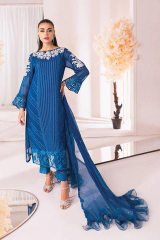 Azure Chiffon Suit - Yumnaz