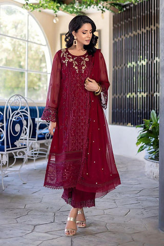 Azure Chiffon Suit - Yumnaz