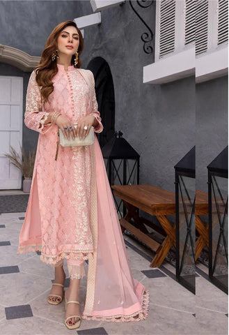 Azure Chiffon Suit - Yumnaz