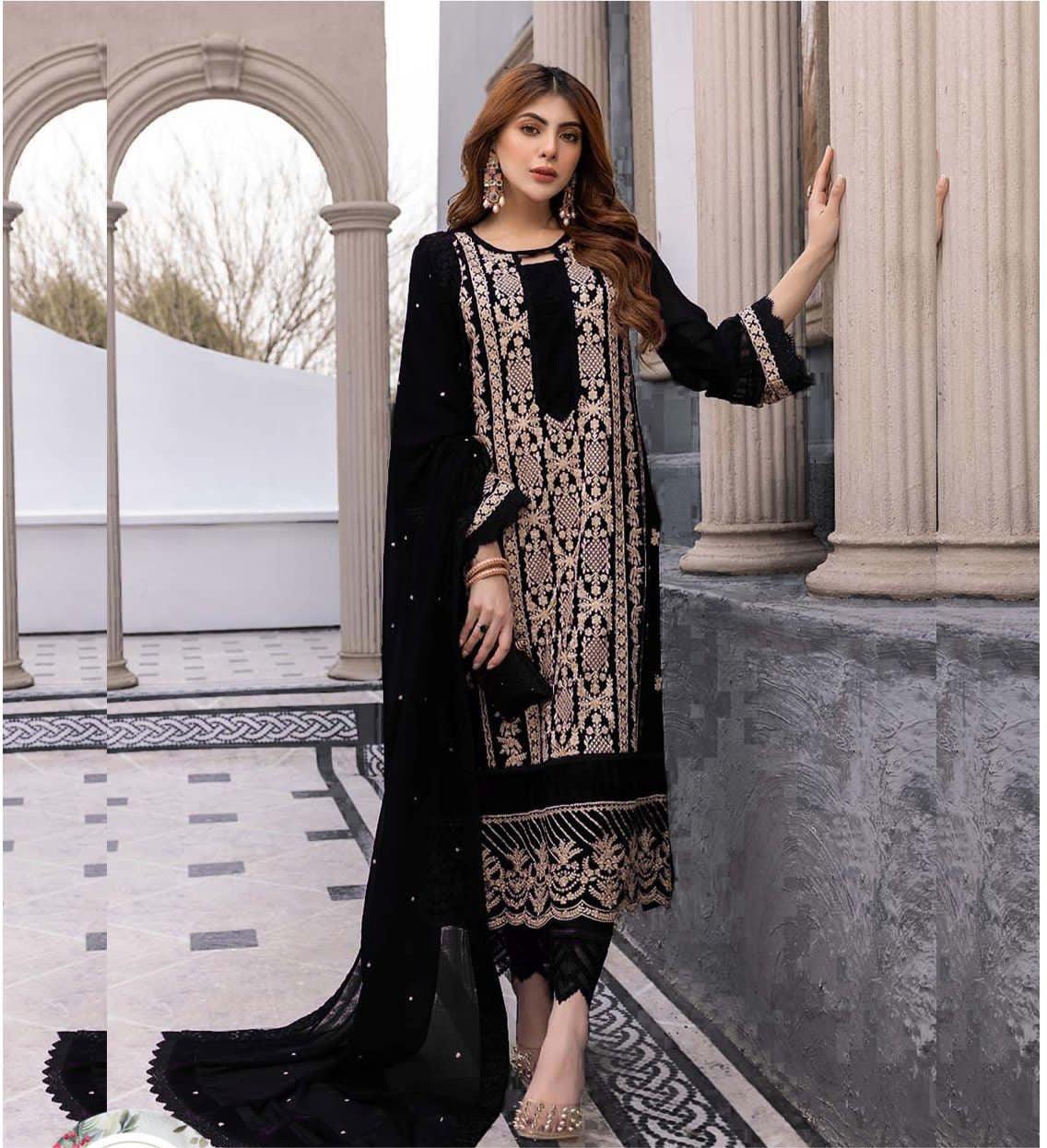 Azure Chiffon Suit - Yumnaz