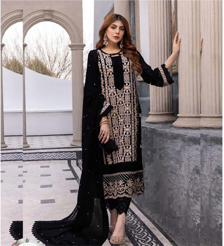 Azure Chiffon Suit - Yumnaz