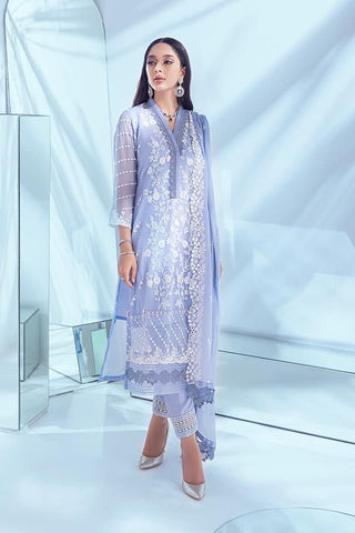 Azure Chiffon Suit - Yumnaz