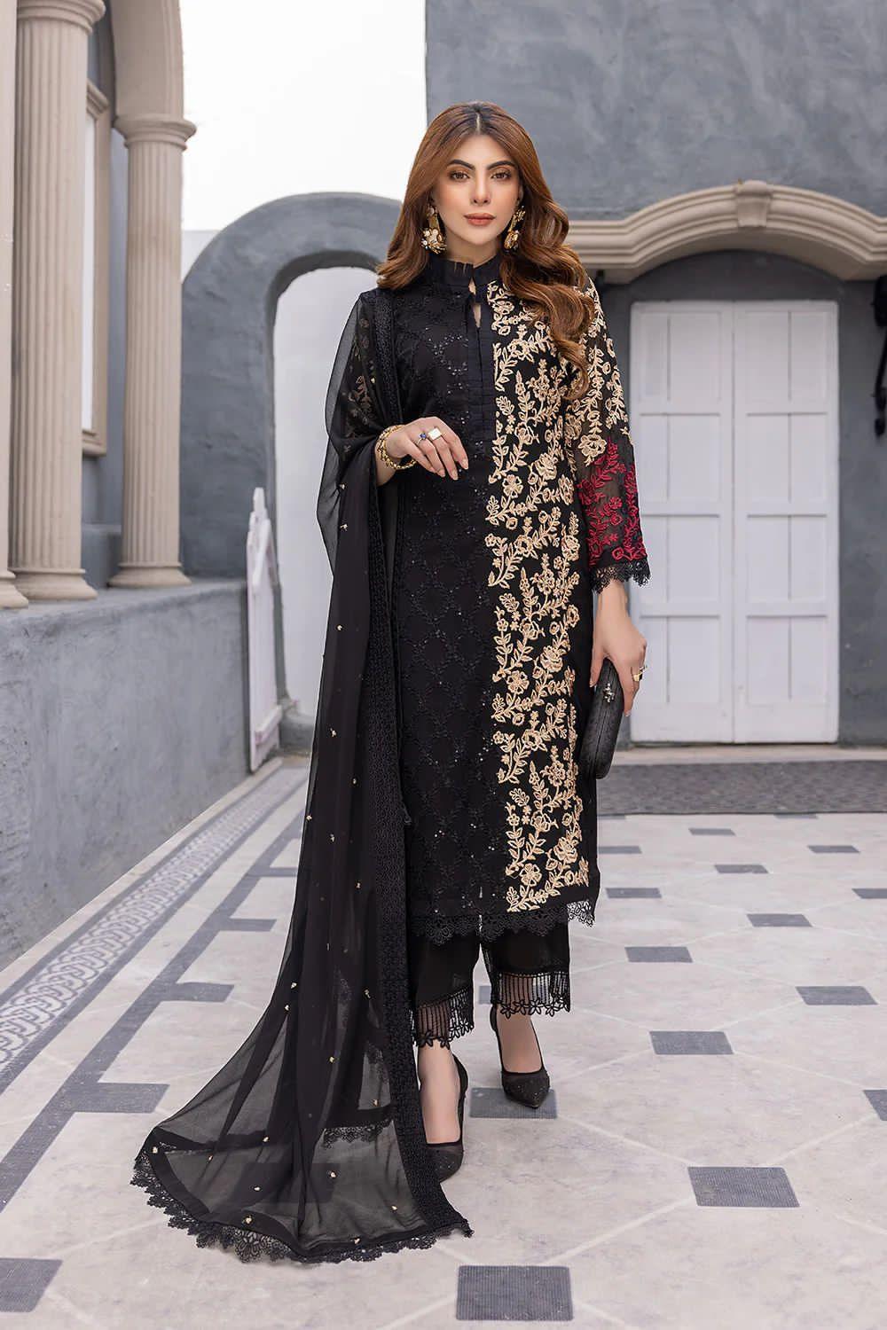 Azure Chiffon Suit - Yumnaz