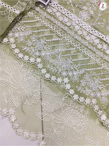 Azure Organza Suit - Yumnaz
