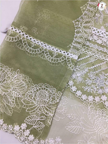 Azure Organza Suit - Yumnaz