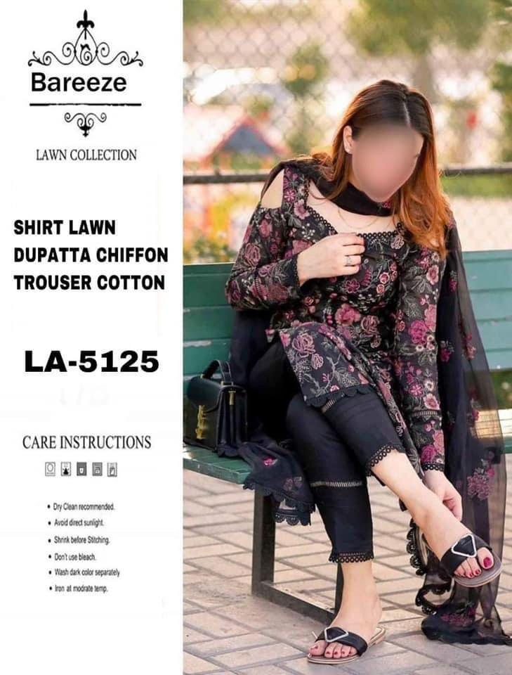 Bareeze Lawn Suit - Yumnaz