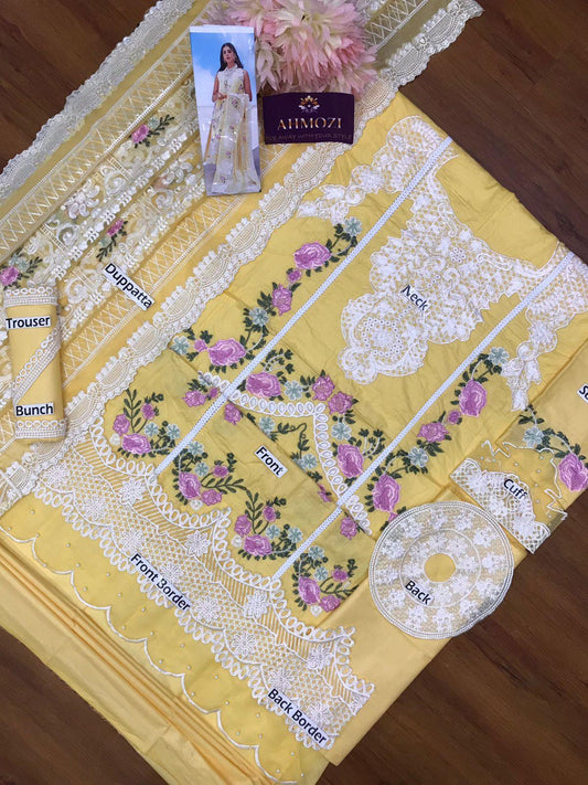 Crimson Lawn Suit - Yumnaz