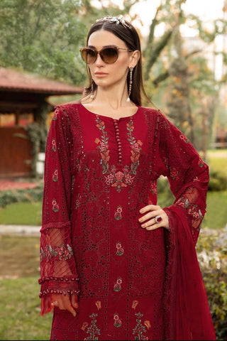 Maria.B Voyage A Luxe Embroidered Lawn Suits Unstitched 3 Piece 9A - Yumnaz