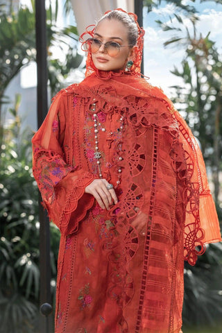 Maria.B Embroidered Lawn Suits Unstitched 3 Piece D-03 Imperial & Splendor - Eid Collection - Yumnaz