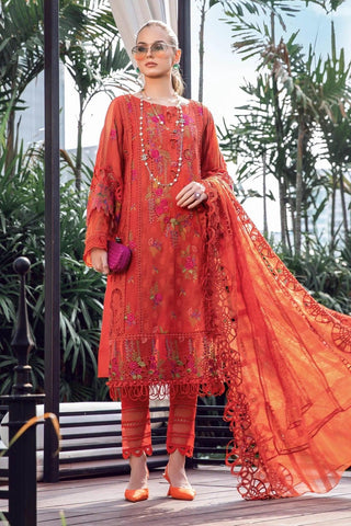 Maria.B Embroidered Lawn Suits Unstitched 3 Piece D-03 Imperial & Splendor - Eid Collection - Yumnaz