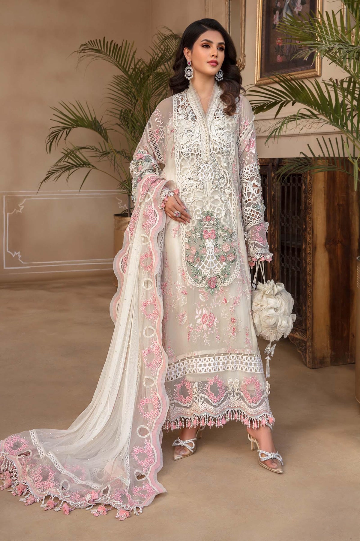 Maria.B Unstitched Mbroidered Heritage Edition 3 Pieces Unstitched D4