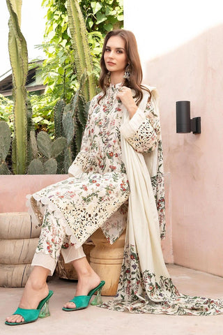 Maria.B Mprints Luxury Lawn Collection Unstitched 3 Pieces EF 23-71