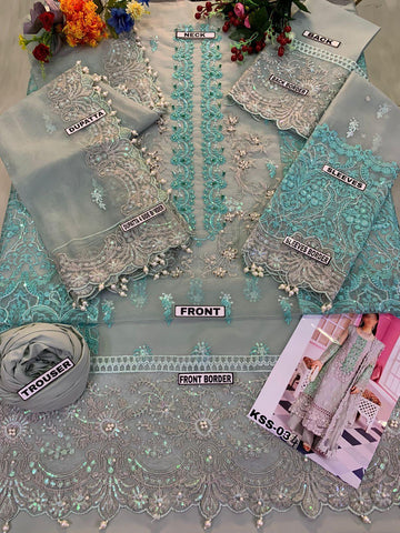 Elaf Organza Suit - Yumnaz