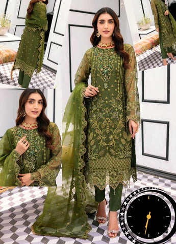 Emaan Adeel Organza Suit - Yumnaz