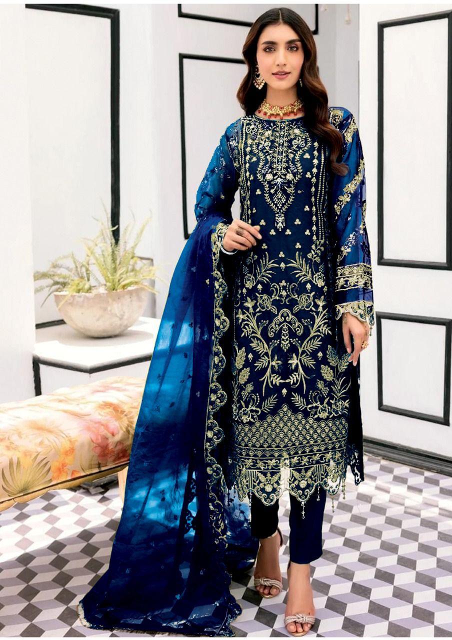 Emaan Adeel Organza Suit - Yumnaz
