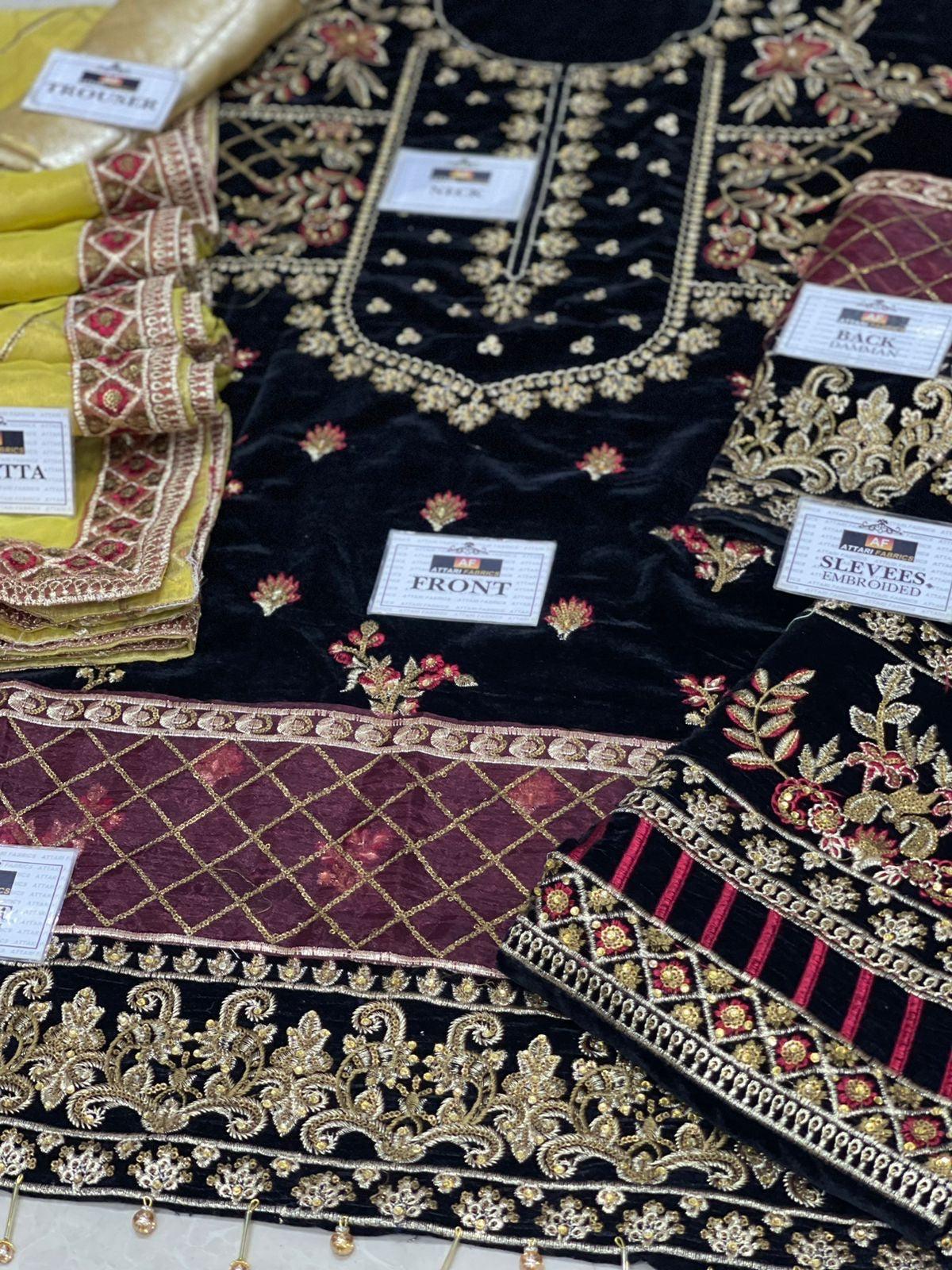 Emaan Adeel Velvet Suit - Yumnaz