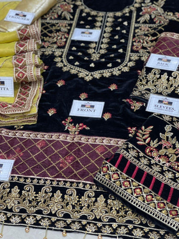 Emaan Adeel Velvet Suit - Yumnaz