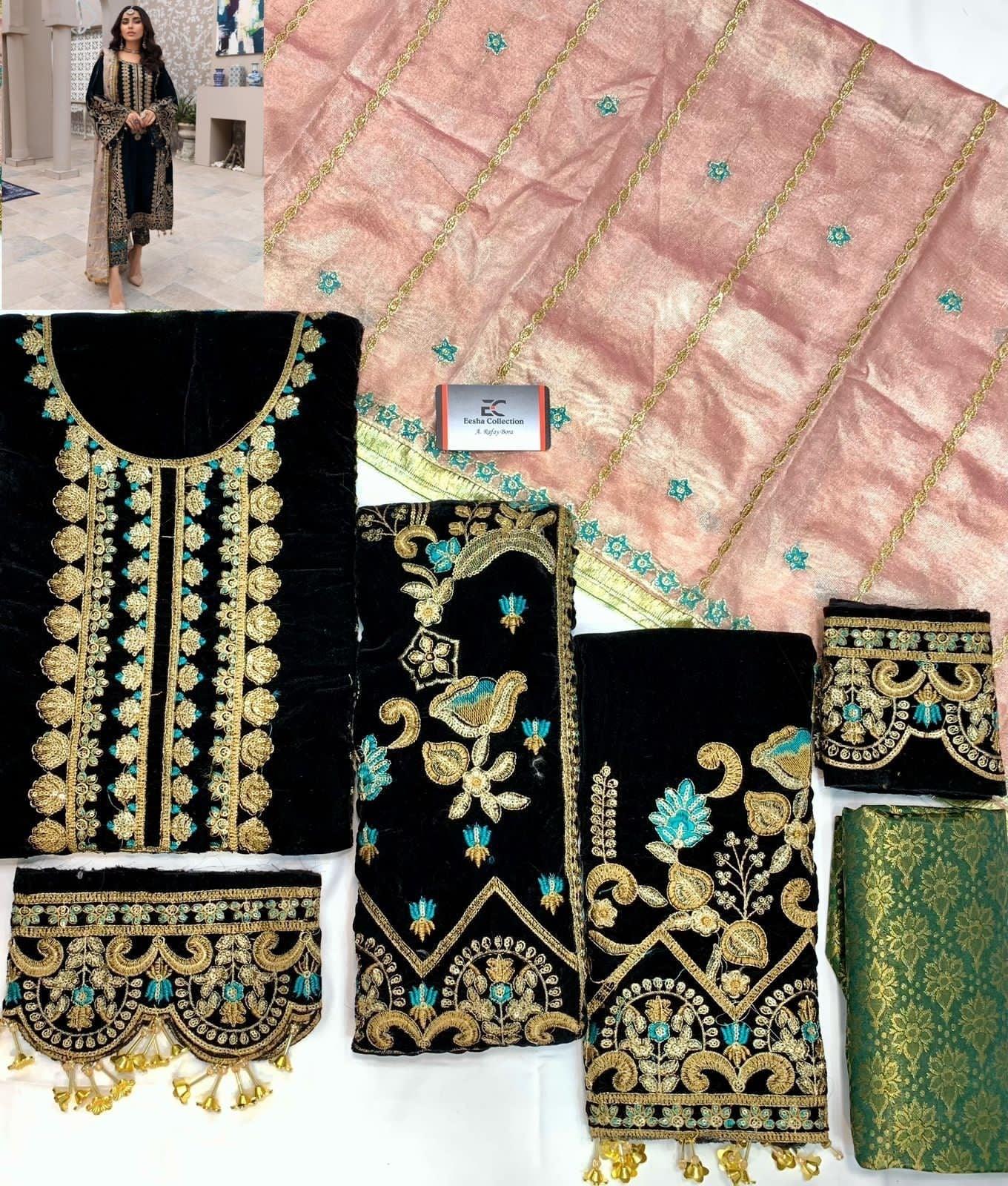 Emaan Adeel Velvet Suit - Yumnaz