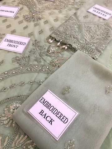 Embroidered Chiffon Suit - Yumnaz