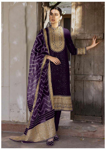 Embroidered Chiffon Suit - Yumnaz